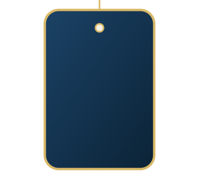 Credit card air freshener shape